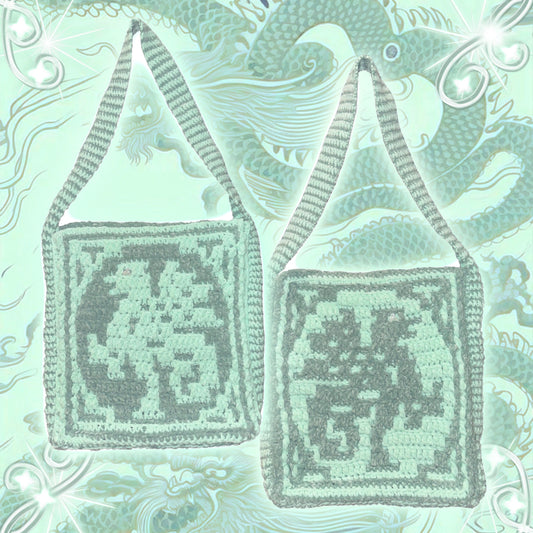 Dragon Mosaic Crochet Tote Bag